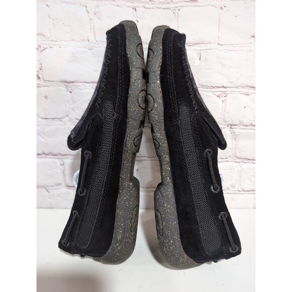 TWISTED X Aztec Print Canvas & Suede Loafers Driving Mocs Women's Sz 7.5 Black - Picture 3 of 11